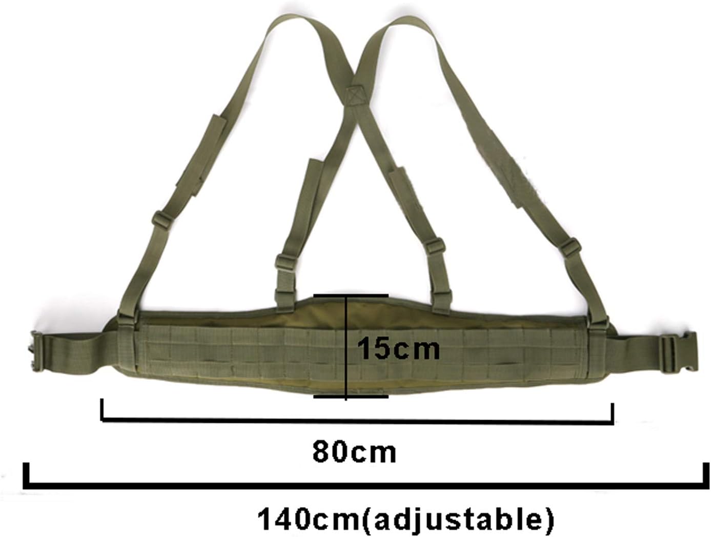 MiLuck Battle Belt Military Tactical Belts for Men Molle Heavy Duty Gun Belt for Shooting War Game Paintball Hunting Sports Outdoor Army Green : Clothing