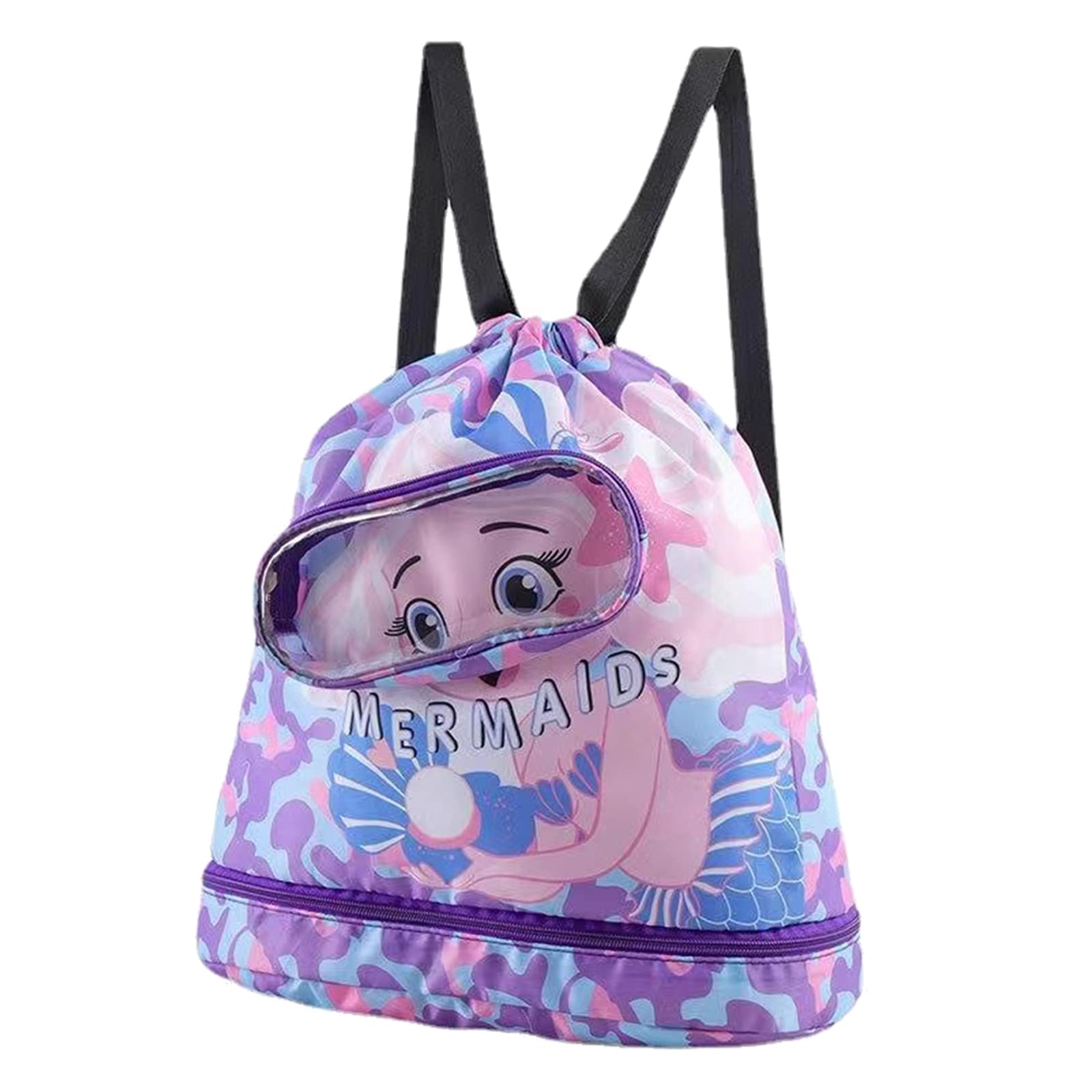 Photo 1 of Gsiujch Kids Dry Wet Swim Backpack For Swimmers,Waterproof Draw String Sackpack,Kid Swim Bag,Cute Cartoon Animals Swim Bag Sports Backpack(Purple)