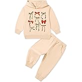 URMAGIC Toddler Baby Girl Clothes Fall Outfits Bowknot Sweatshirt Top Pants Set for Girls 18 24 Months 2T 3T 4T 5T 6-7 Years