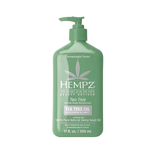 HEMPZ TEA TREE HERBAL BODY MOISTURIZER 17 OZ.