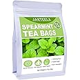 Jarteela - Spearmint Tea Bag, 1.5g x 60 Count - Pure Spearmint Leaves - Natural Herbal Tea Bags for Digestion - Non-GMO - Caffeine-free Tea