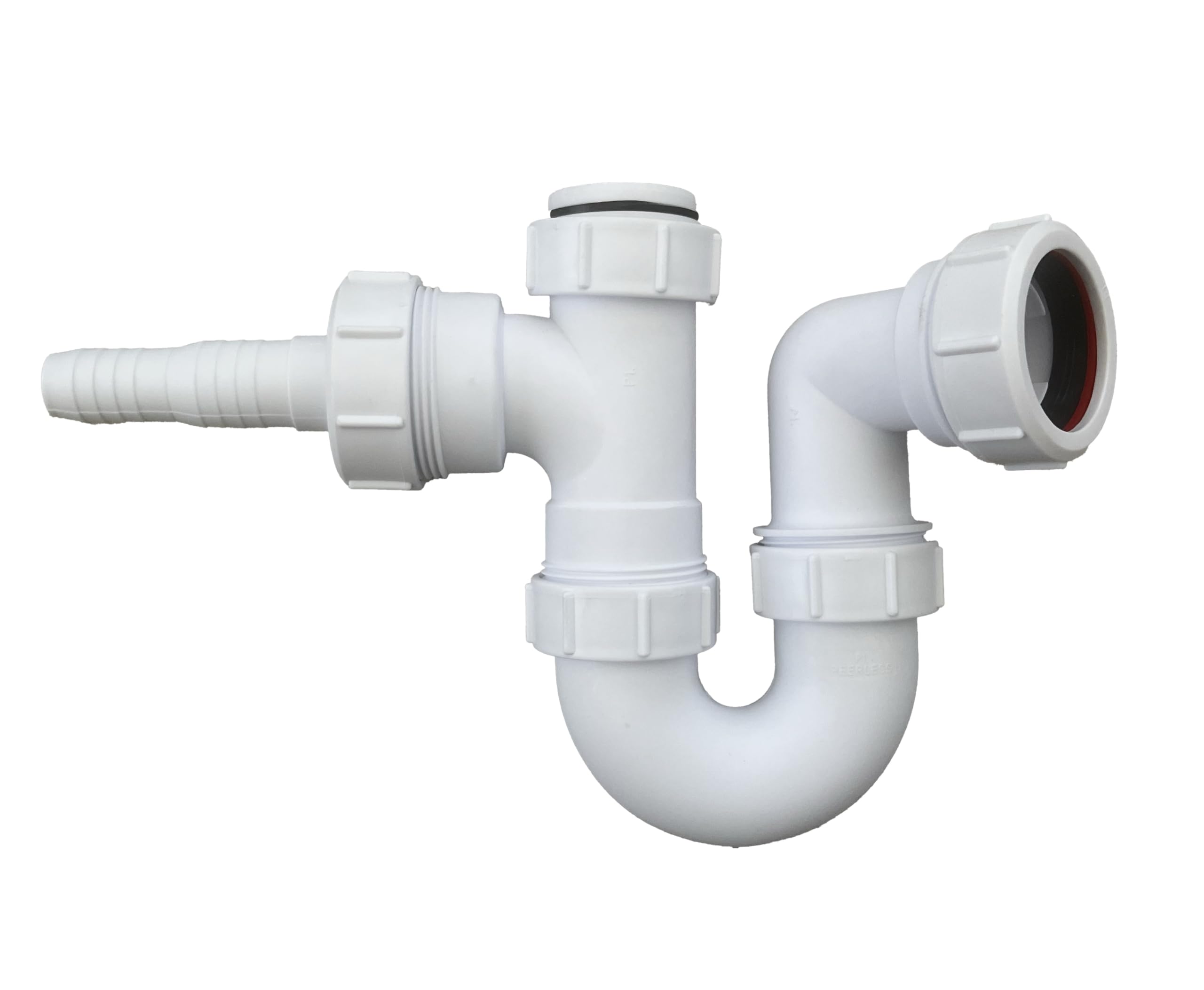 Multi-fit Sink Swivel P Trap with a Horizontal Nozzle 40mm (1.1/2"), Complete with 75mm Water Seal, Compliant with BS EN 247-1:2002 Standard