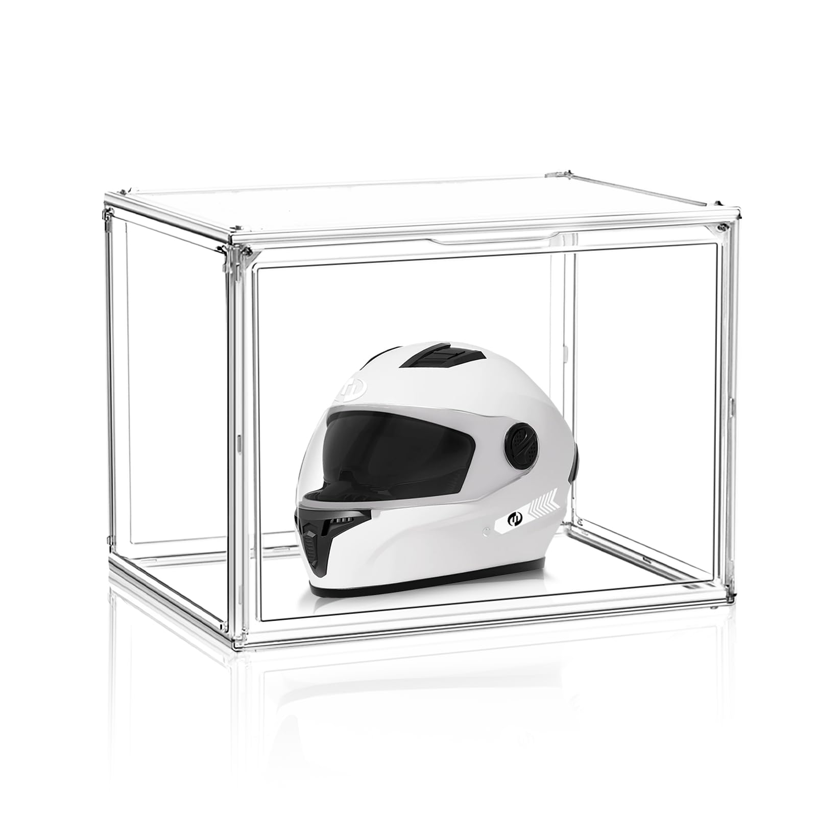 Photo 1 of 1 Pack XXX-Large Acrylic Purse Display Case Clear Handbag Organizer Storage Box Book Case Stackable Storage Bins with Dustproof Door Clear Storage Box for Shoes Helmet Cosmetic Collectibles Figures