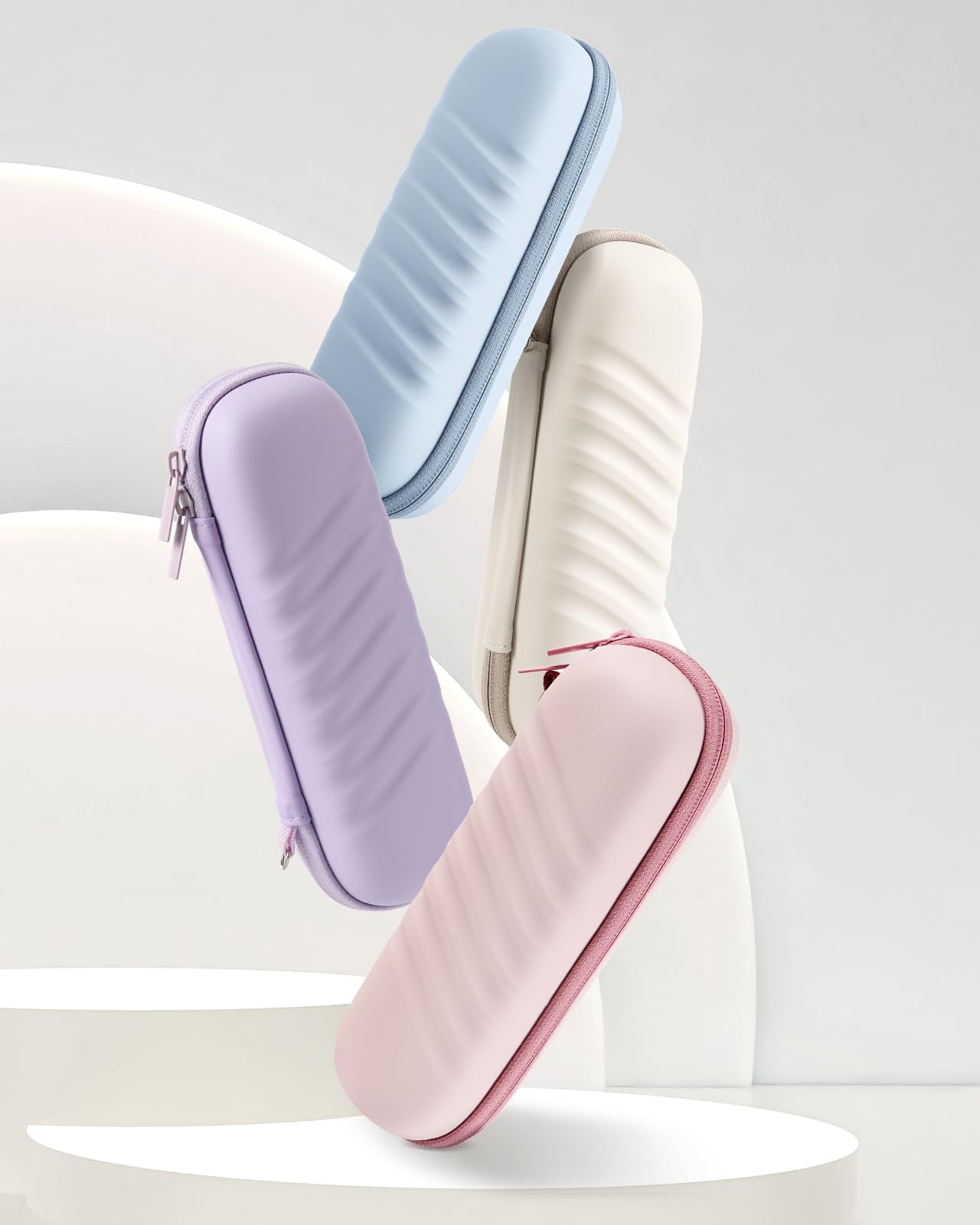 SQERO 2.0 Elektrische Zahnbürste Reiseetui, Kompatibel mit Oral B/Oral-B Pro/Philips Sonicare Zahnbürsten, Tragbare Zahnbürstentasche, Schrägstreifen, Wasserdicht (Rosa) 7