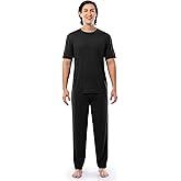 Fruit of the Loom mens Stretch Mesh Jersey Top and Pant Sleep Pajama Set