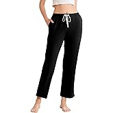 LYCY Womens Cotton Pajama Pants Soft Lightweight Lounge Sleep Bottoms with Pockets and Drawstring