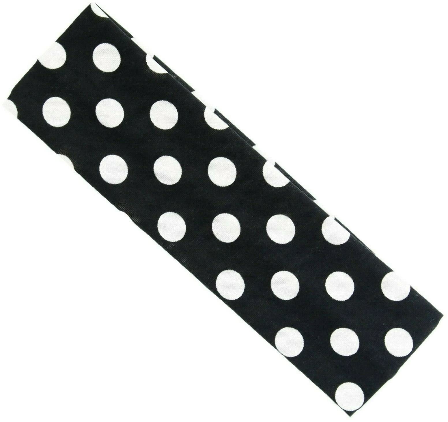 Topkids Accessories Yoga Headband 5cm 6cm (2" / 2.4") Head Band Kylie Hairband Hair Band Hair Bandeau Stretchy Elastic Gym Sports Fabric For Women, Men and Boys, Girls (6cm / 2.4", Black Polka Dot)