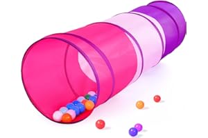 MONCOLAND Kids Play Tunnel Tent for Toddler, 6-ft Pop Up Crawl Tunnel Toy for Baby Infant Children or Dog Cat, Collapsible Gift for Boy and Girl Play Tunnel Indoor and Outdoor Game (Colorful Play Tunnel)