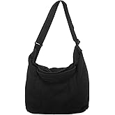 AFGWK Canvas Tote Bag for Women with Pockets Cute Small Crossbody Bag Purses Handbag for Work Beach Tote Bag