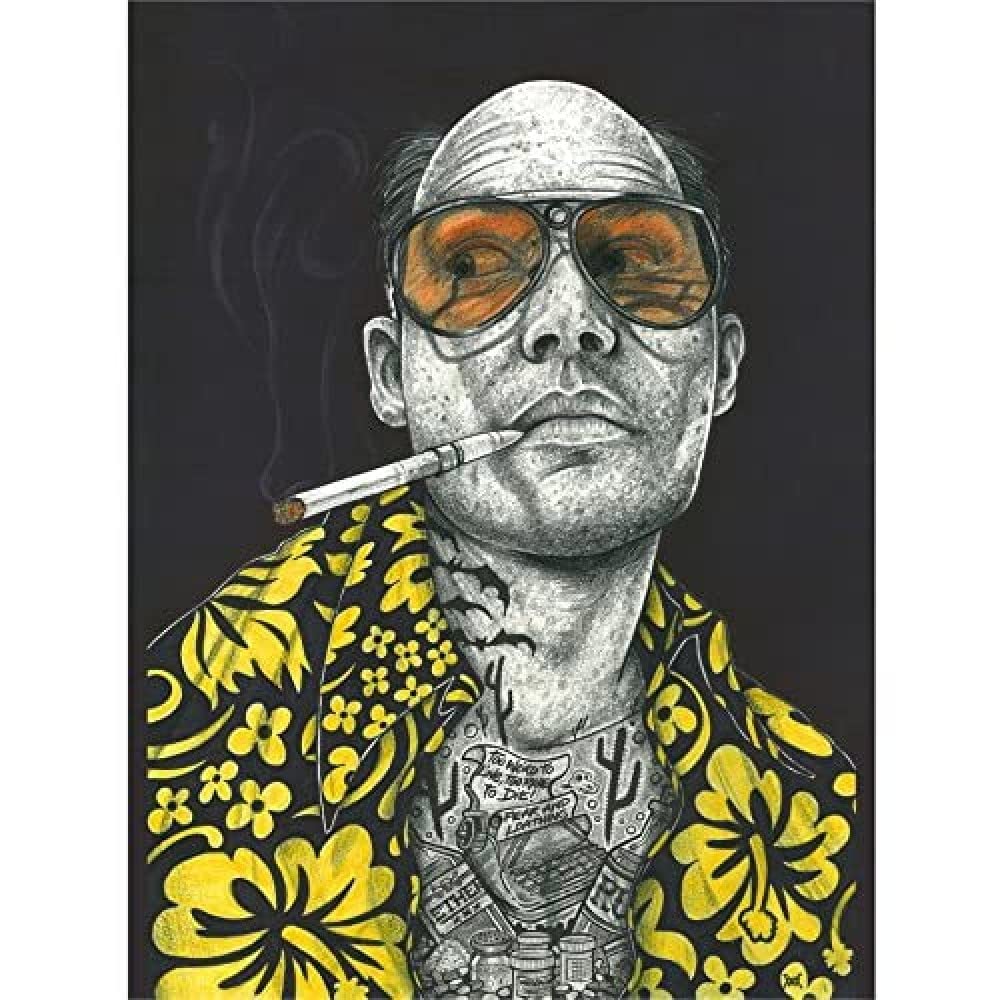Wee Blue Coo Wayne Maguire Tattooed Fear & Loathing Hunter Inked Ikon Canvas Art Print