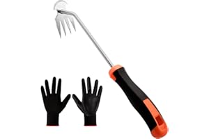 BokingOne Weed Removal Tool，Portable Garden Weeder Tool，2024 New Manganese Steel Weed Puller Tool with Rubber Handle for Vegetable Gardening Garden Yard Farm Farm Planting & Uprooting Weeding Tool