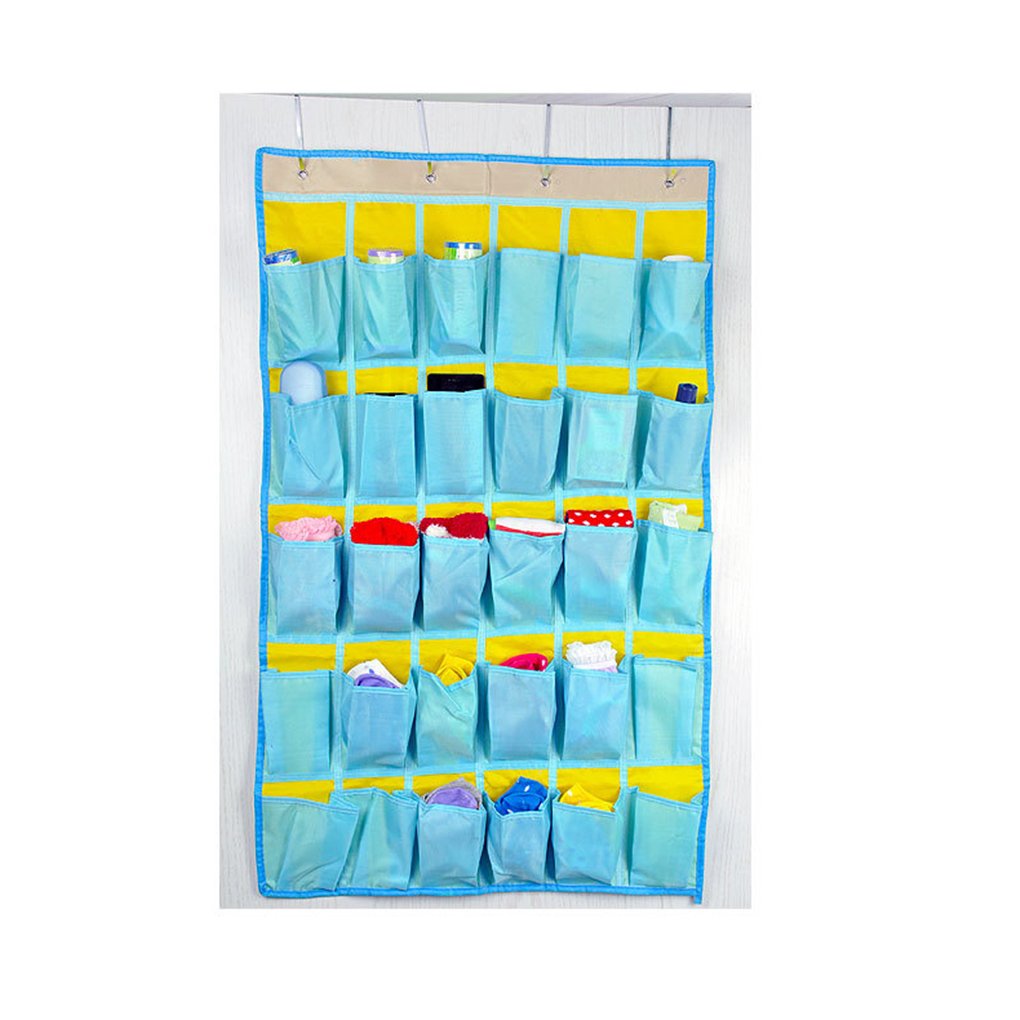 Waterproof Oxford Multi-layer 30 Pockets Door/Wall/Closet Hanging Storage Bag Bathroom Tidy Organizer