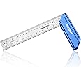WORKPRO 8 Inch Try Square with Aluminum Handle - Woodworking Square Precision for Professional Carpentry Use & Premium Stainless Steel Ruler
