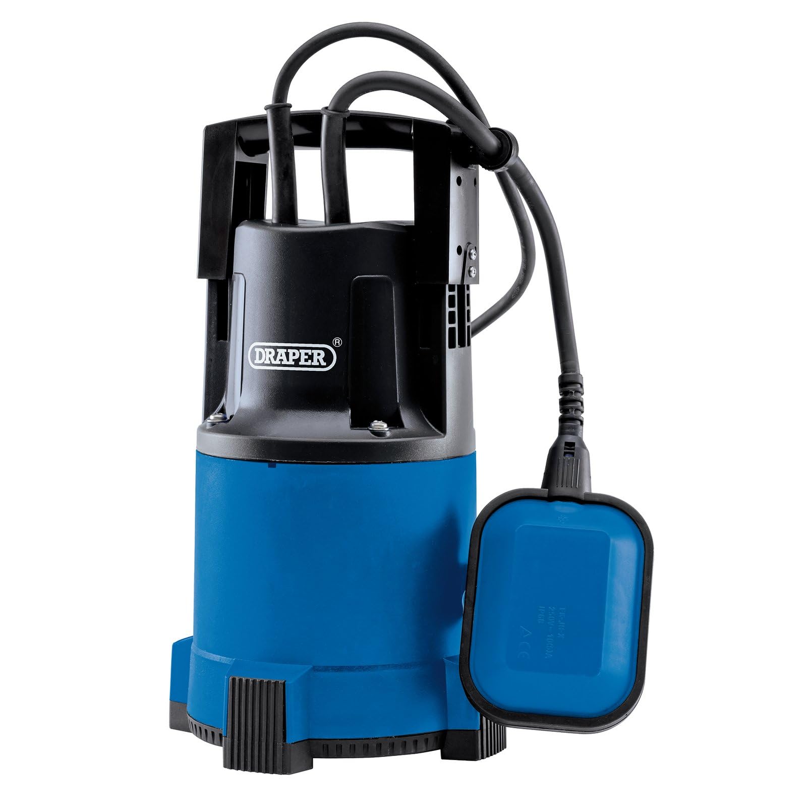 Draper 250W Portable Submersible Clean Water Pump 110V |Max Flow Capacity 6000 l/h Electric Pump | Thermal Overload Protection | Irrigation Tool |10M Cable Draining Pump| 98913