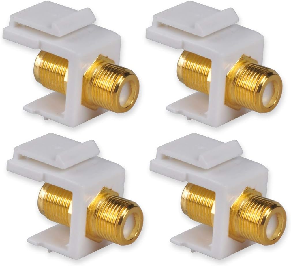 FolioGadgets 4Pack RG59 Coaxial Keystone Insert Jack for