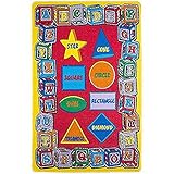 Kids Rug ABC Shapes 5' X 7' Children Area Rug - Non Skid Gel Backing (59