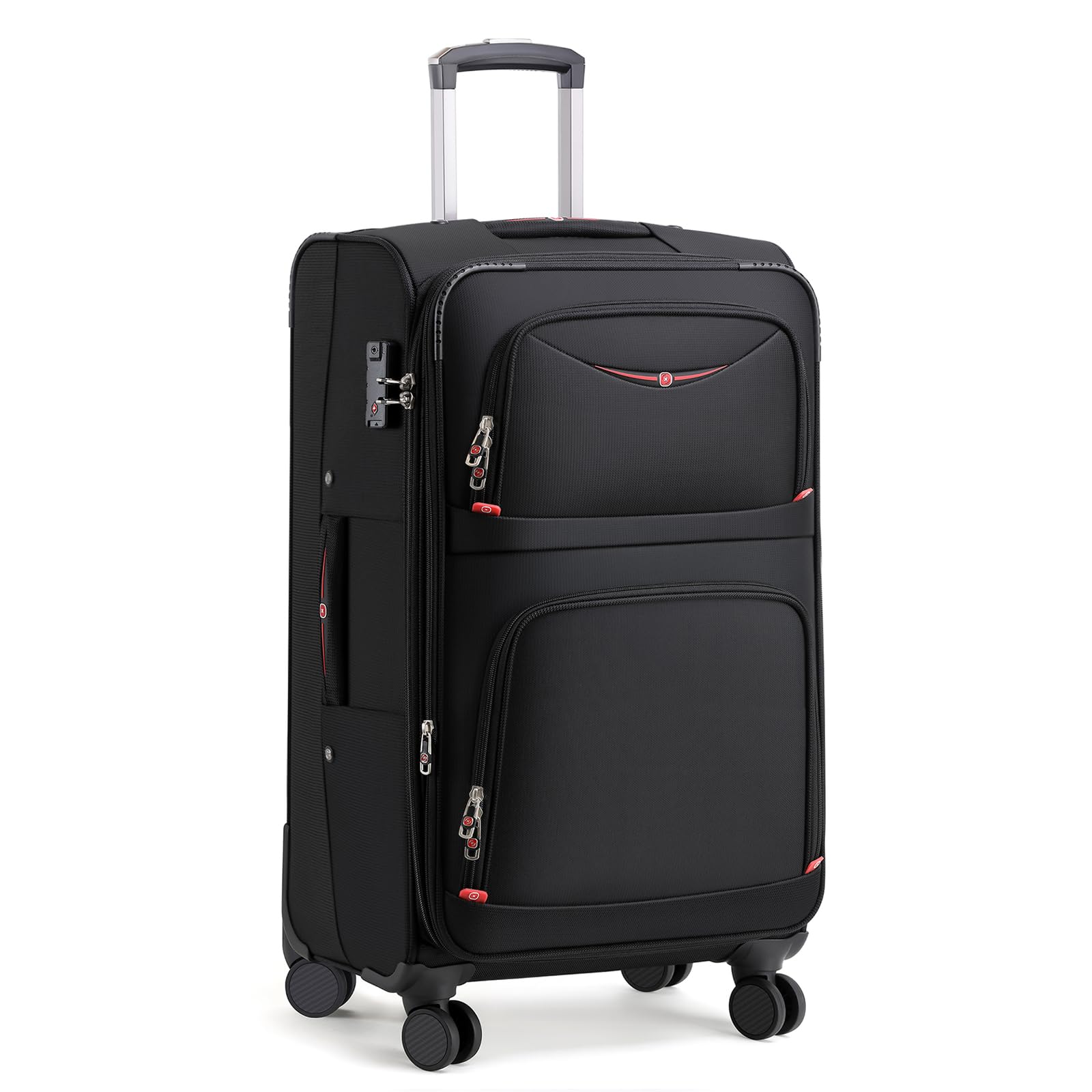 Photo 1 of *USED*
ROPLUS Softside Expandable Luggage with 4 Spinner Wheels, Durable Checked-Luggage Suitcase (Black, 29-Inch)