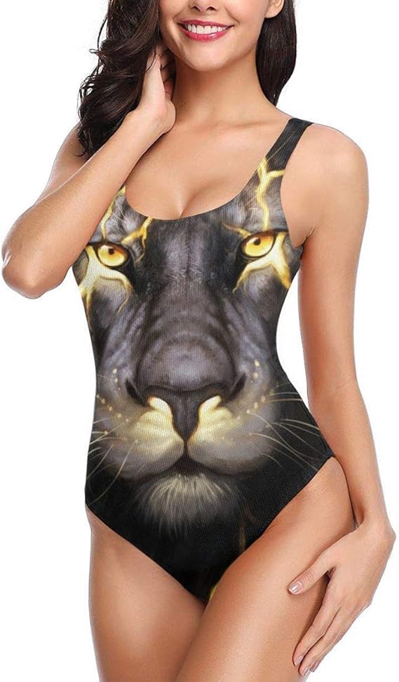 Amazon 運動トレーニング水着をs身女性水着のクールな雷ライオンワンピース水着 ビキニ セパレーツ 通販