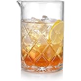 Etens Cocktail Mixing Glass Bartender | 24oz Crystal Bar Stirring Glass | Old Fashioned Cocktail Beaker | Clear Drinks Stirre