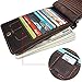S-ZONE Men Vintage Crazy Horse Leather Multi Credit Card Holder Organizer Wallet