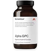 Momentous Alpha GPC Supplement - Cognitive Health & Function Support - NSF Certified for Sport - GMO- & Gluten-Free - 60 Servings