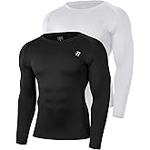 Runhit Compression Shirts for Men Long Sleeve Cool Dry Workout Undershirts Athletic Running Base Layer Top for Sports Gym
