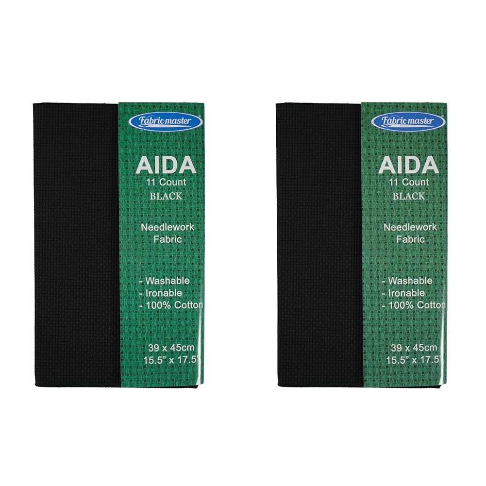 Mouldmaster Aida 11 Count Black 39x45cm (Pack of 2)