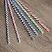 Dakoufish 12 Piece 9 Inch Reusable Plastic Thick Drinking Straws BPA Free Mason Jar Straws transparent small Stripe (9inch Black)
