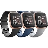 PACK 3 Soft Silicone Bands for Fitbit Versa 2