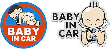 Signe De Bebe A Bord Bebe En Voiture Autocollants De Voiture De Securite Signe De Reflexion Magnetique Pour Votre Voiture Amazon Fr Bebes Puericulture