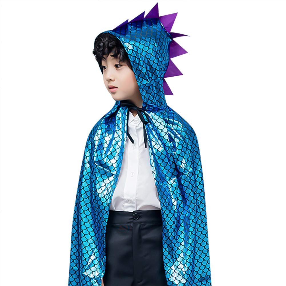 Halloween Dinosaur Dragon Hooded Cloak Costume - Children's Witch Cosplay Cape for Performance - Dress Up Clothes for Boys, Girls, and Toddlers