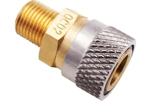 VAVOGER PCP Paintball Quick Disconnect, 1/8" BSPP Male Thread QD Plug Adapter, Foster Female Quick-Disconnect to 1/8'' BSPP Male, 5000 PSI, Charging Fittings Plug