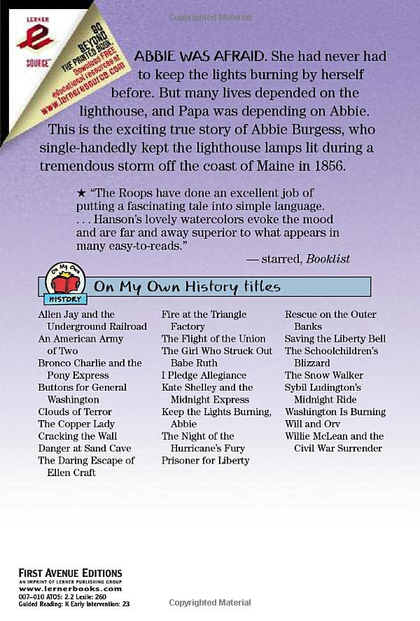 Keep The Lights Burning Abbie On My Own History Pricepulse