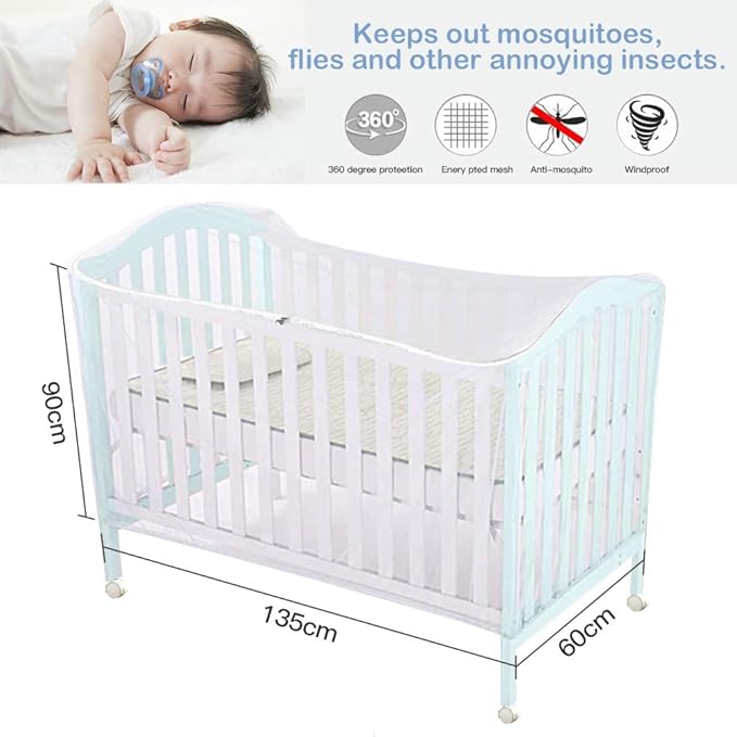 Moustiquaire Pour Lit De Bebe Moustiquaire Pour Bebe Avec Moustiquaire Et Fermeture Eclair Pour Un Acces Rapide Et Facile A Votre Bebe Blanc 160 X 80 X 65 Cm Amazon Fr Bebes Puericulture