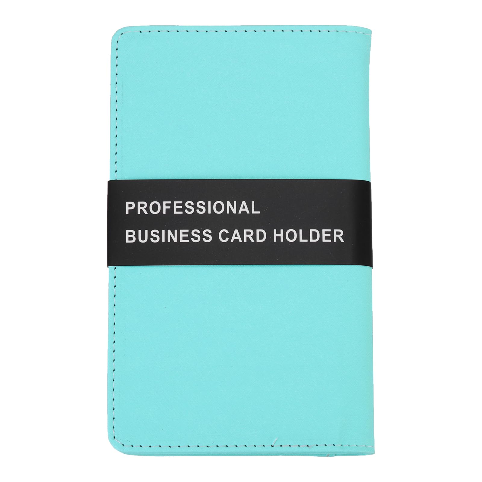 PATIKIL Leather Business Card Holder, Professional Business Card Book Organizer Name Card Book Holder 240 Card Capacity for Different Cards, Sky Blue