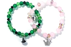 AVGUE BFF Bracelet for Wizard Witch Cosplay - 2 Friendship Matching Beaded Bracelets Merch Costume Jewelry Accessories - Halloween Party Gift Stuff for Best Friend (A)