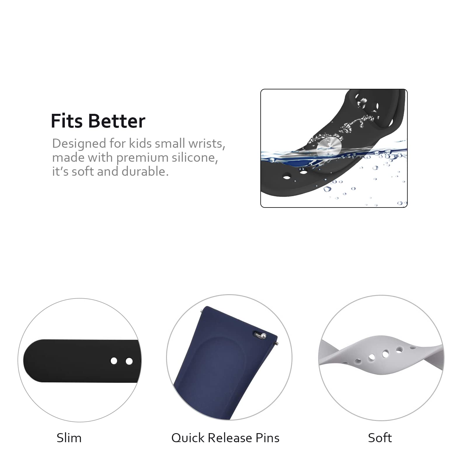 NewJourney Compatible with SyncUP Kids Watch 2/1 Band, Soft Silicone Watch Bands Compatible with T-Mobile Sync UP Kids Watch for Boys Girls