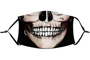 M-YOUNG Skull Face Reusable Balaclava Facial Decorations Bandanas Lightweight Funny Skeleton Scarf for Women and Men