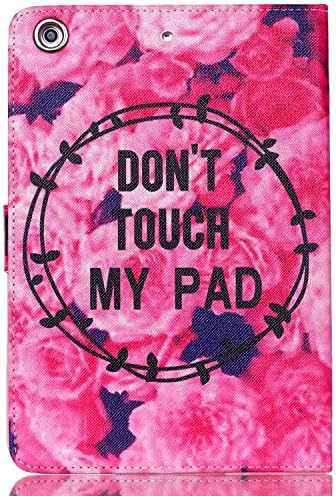 iPad Mini Case,Phonecase Home iPad Mini 1/2/3 PU Leather Flip Case Cover[Card Slot][Auto Sleep/Wake] with Magnetic Closure Flip Stand Case for 7.9" iPad Mini 1/2/3- Red Rose