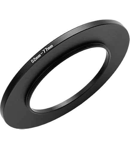45mm To 52mm Step-Up Lens Adapter Ring – 45mm X 0.5 Male To 52mm X 0.75 Female, Metal