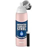 Brita Stainless Steel Premium Filtering Water Bottle, BPA-Free, Reusable, Insulated, Replaces 300 Plastic Water Bottles, Filter Lasts 2 Months or 40 Gallons, Includes 1 Filter, Rose - 20 oz