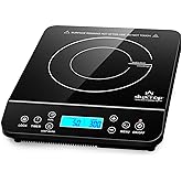 Duxtop Portable Induction Cooktop, Countertop Burner 1800W Black 9610LS | Induction Hot Plate with LCD Sensor Touch BT-200DZ