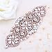 XINFANGXIU Rose Gold Small Beaded Crystal Decorative Patch Rhinestone Applique with Beaded Pearls Embellishments Sew Iron on Hot Fix for Bridal Wedding Dress Sash Belt Garters Headpieces