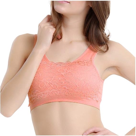 Amazon Oiwenjuanh ブラジャー スポーツブラ ノンワイヤー レディース レース飾り 揺れない 吸汗速乾 ジュニア おおきいサイズ 美胸 ランニング ハイサポート 安い ヨガ インナーウェア セクシー かわいい フィットネス トレーニング スポーツブラ 通販