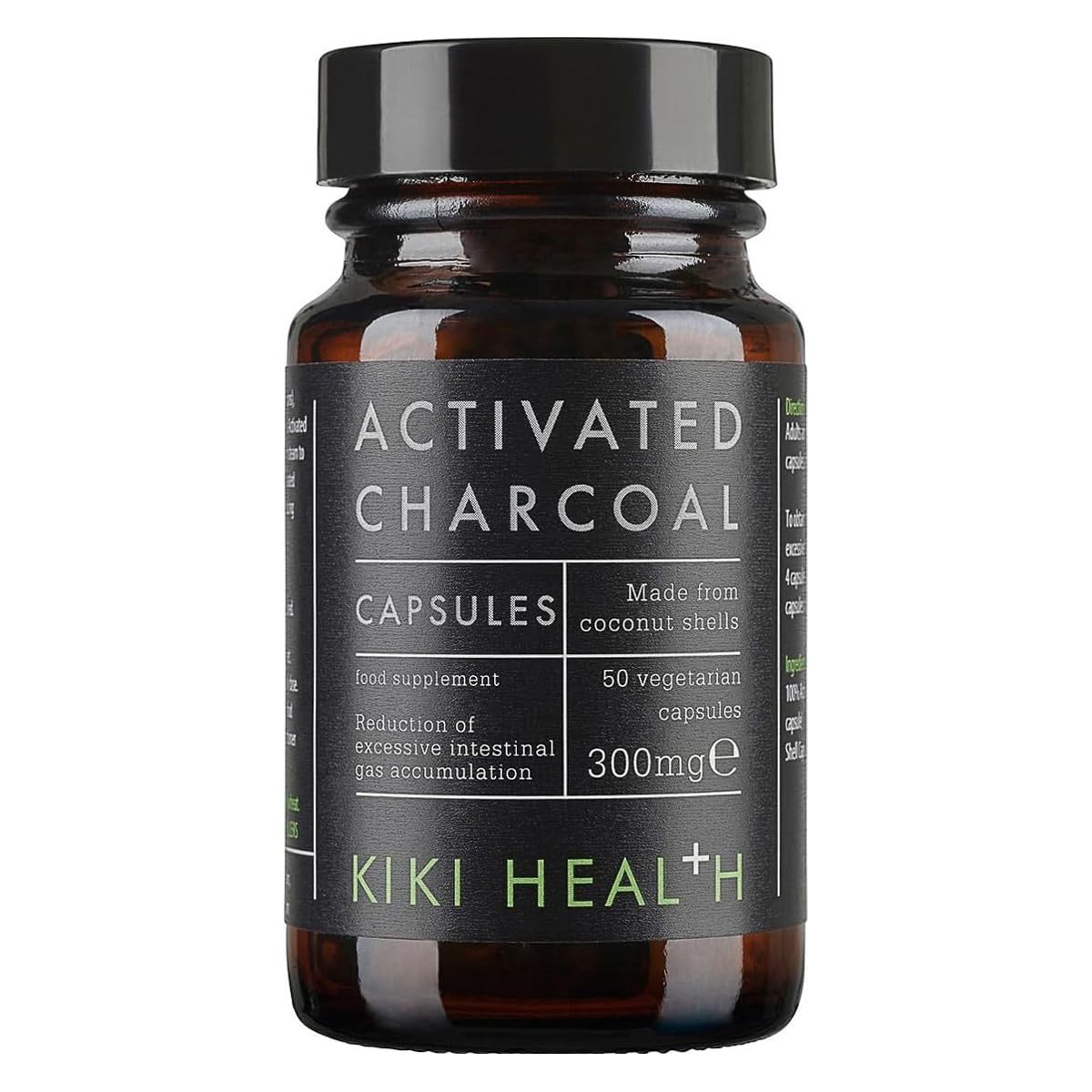 Kiki Health Activated Charcoal Powder Capsules, 60-Count