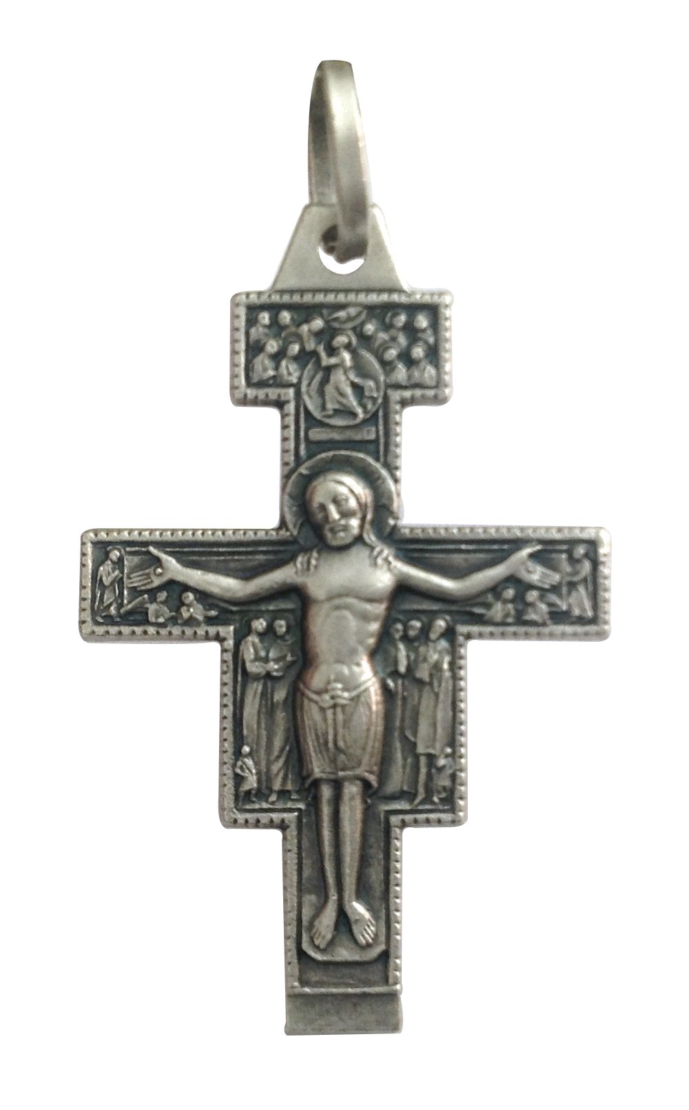 925 Sterling Silver Saint Damiano Crucifix - Faithful reproduction in silver of the Crucifix that spoke to St. Francis of Assisi