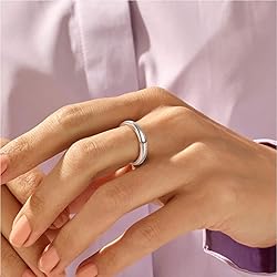 NUNCAD Women Wedding Bands 4mm Rose Gold Silver