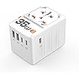 TESSAN 35W Universal Travel Adapter, International Plug Adaptor with 3 USB C and 2 USB A Charging Ports, Worldwide Power Outlet for US to European EU UK AUS Ireland(Type C/G/A/I)