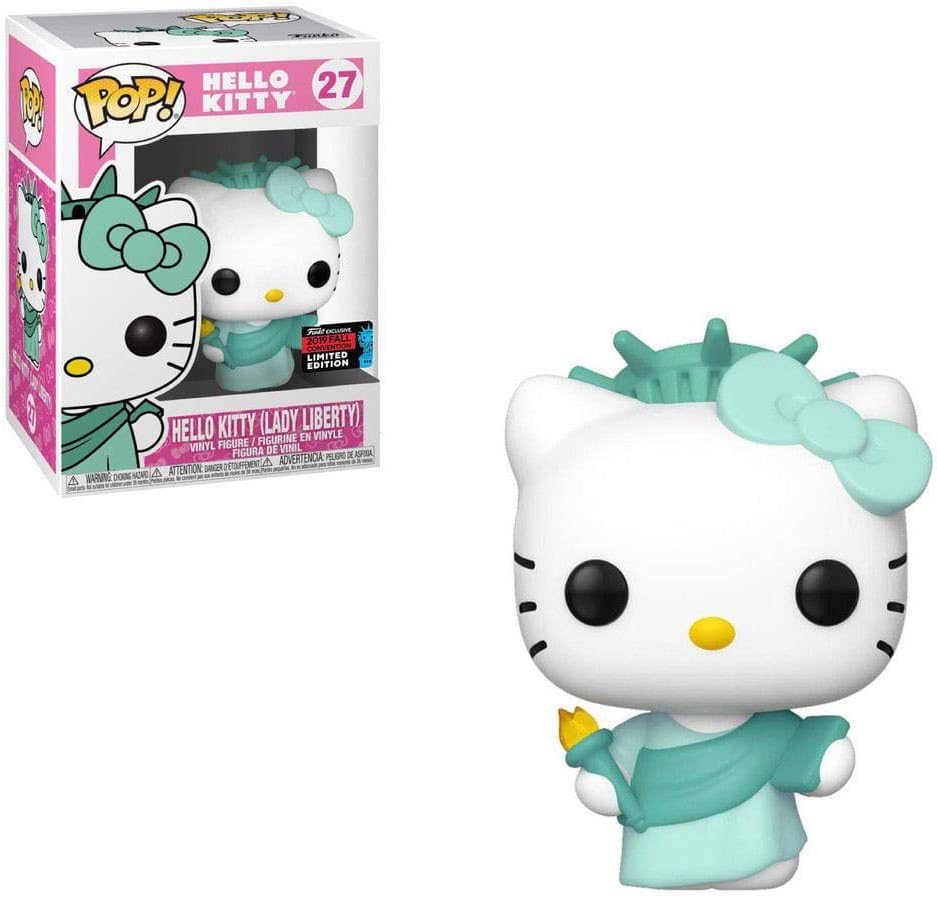 Funko POP! Pop-Sanrio-Hello-Kitty-Lady-Liberty-Anniversary Figure, White/Dark Grey Heather