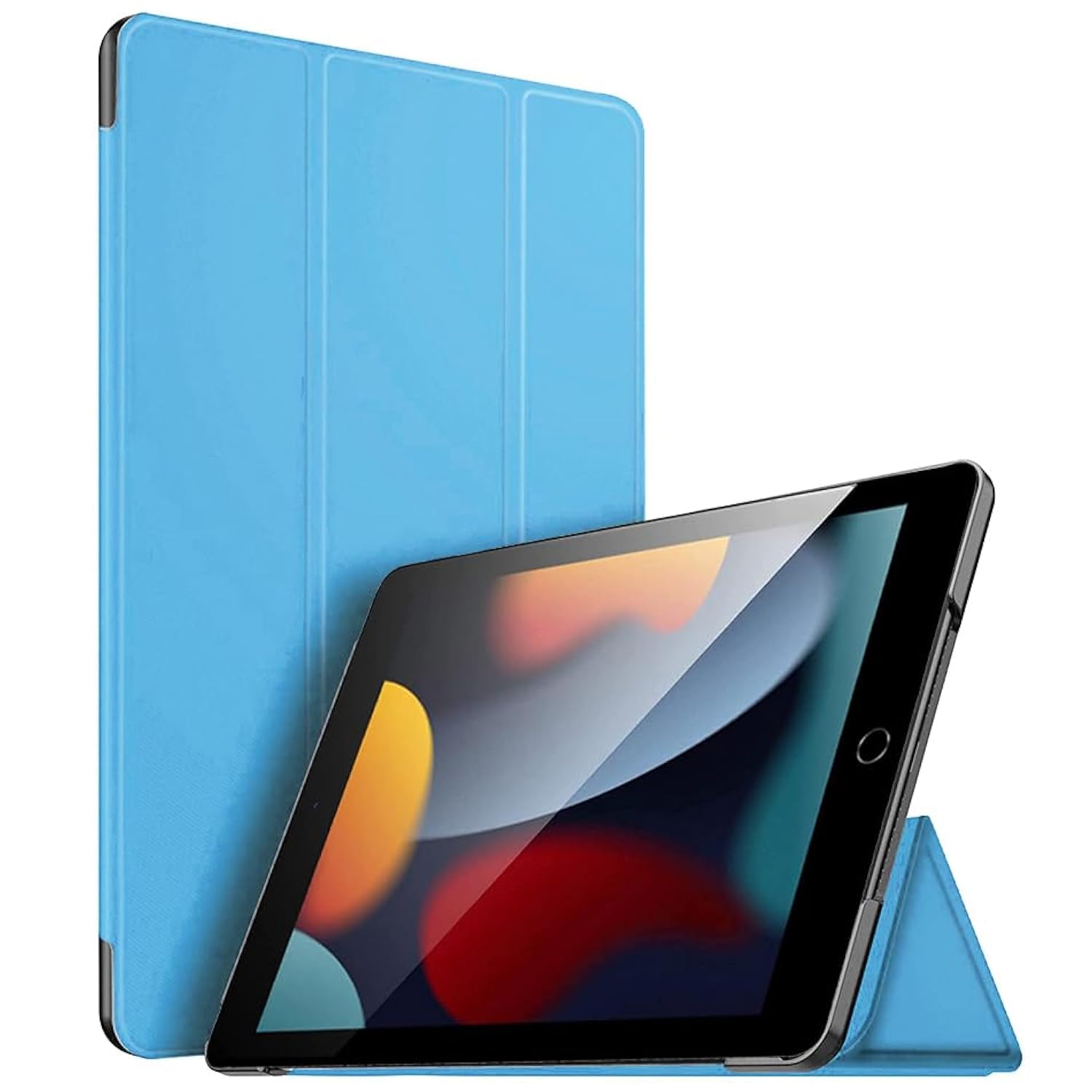 For Apple iPad 10.2 inch 9th/ 8th/ 7th Generation, Smart Magnetic Stand Case, Leather Cover with Magnetic Closure, Anti-Scratch and Lightweight Case (2021/2020/2019) (Sky Blue)